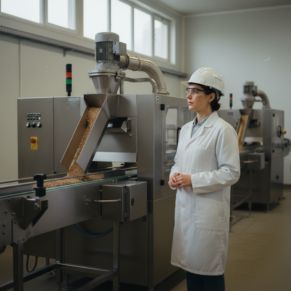 A factory floor for food production, showing automated machinery and efficient workflow, observed by a Waswa consultant.