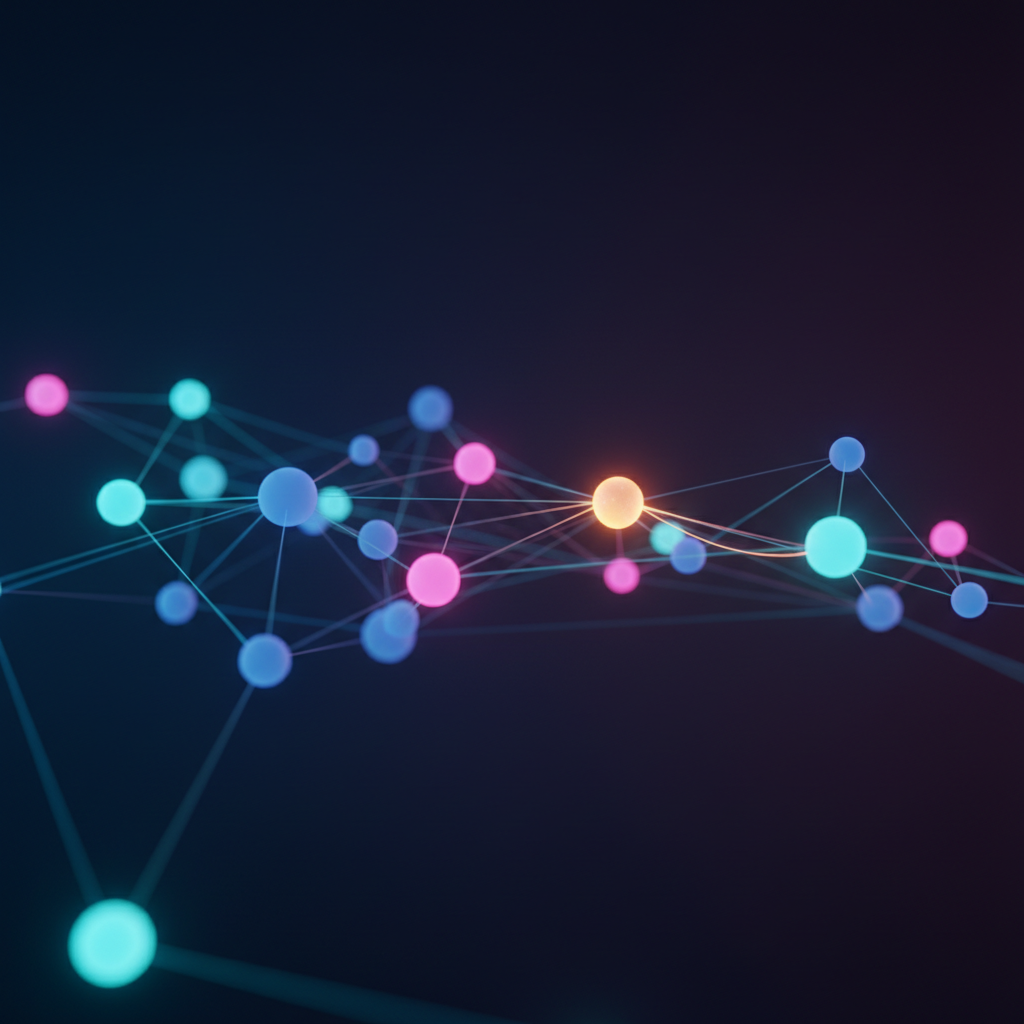 A conceptual visualization of digital threads connecting different web pages to represent internal link injection.