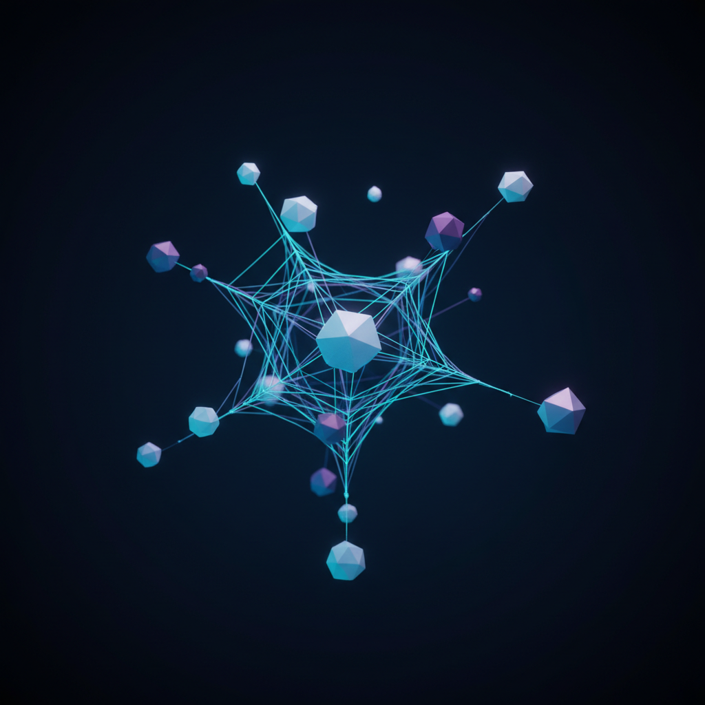 An intricate network of interconnected nodes representing internal links and structured data.