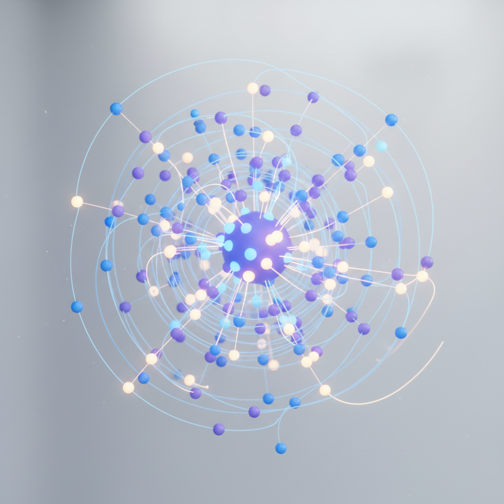 A visual representation of an internal link network connecting various website pages.