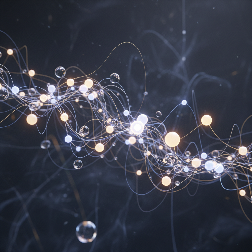 A conceptual visualization of internal link networks and search engine indexing.