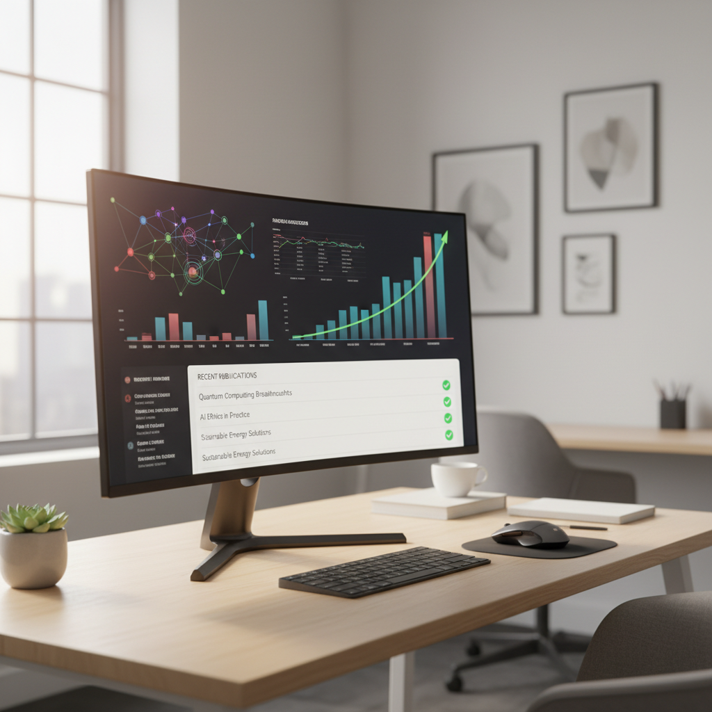 A sleek, modern dashboard showing automated SEO growth charts and content queues.