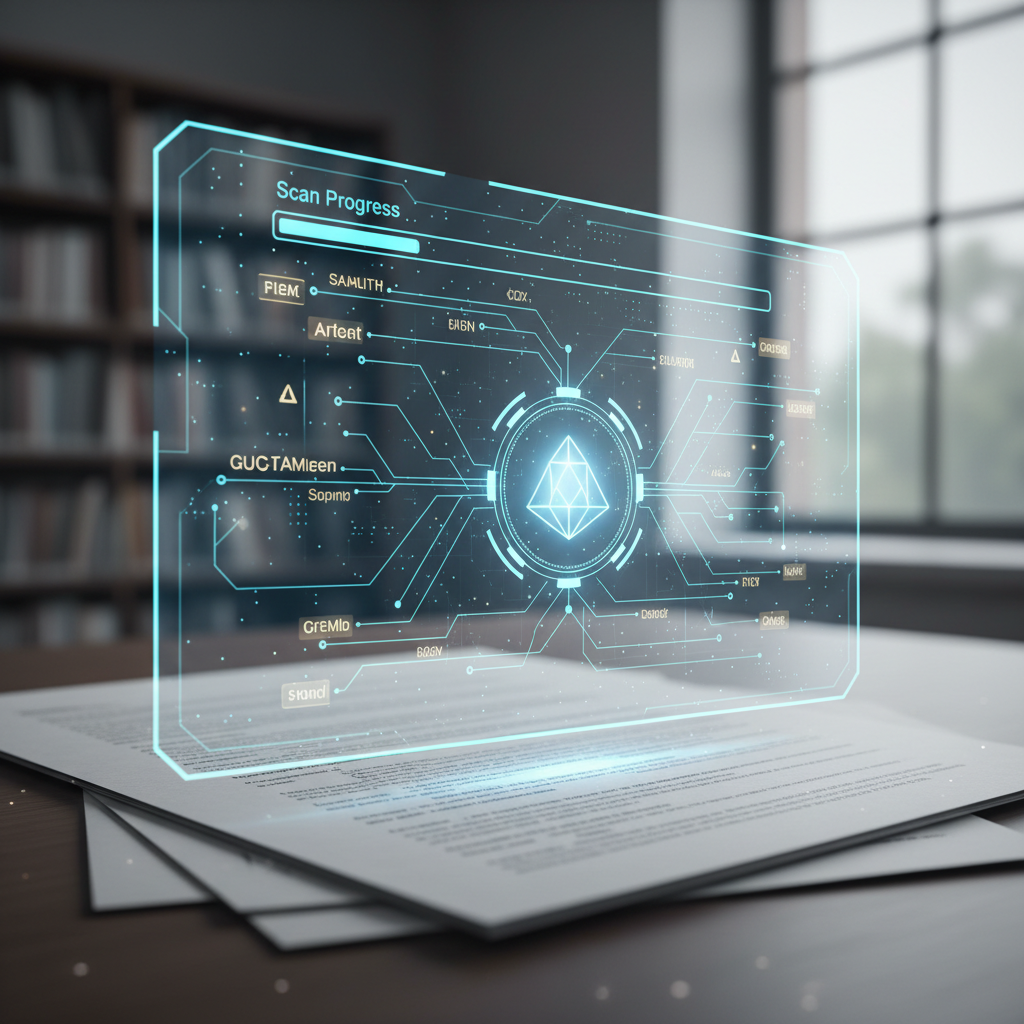 A conceptual visualization of a digital library being organized into a structured research vault.