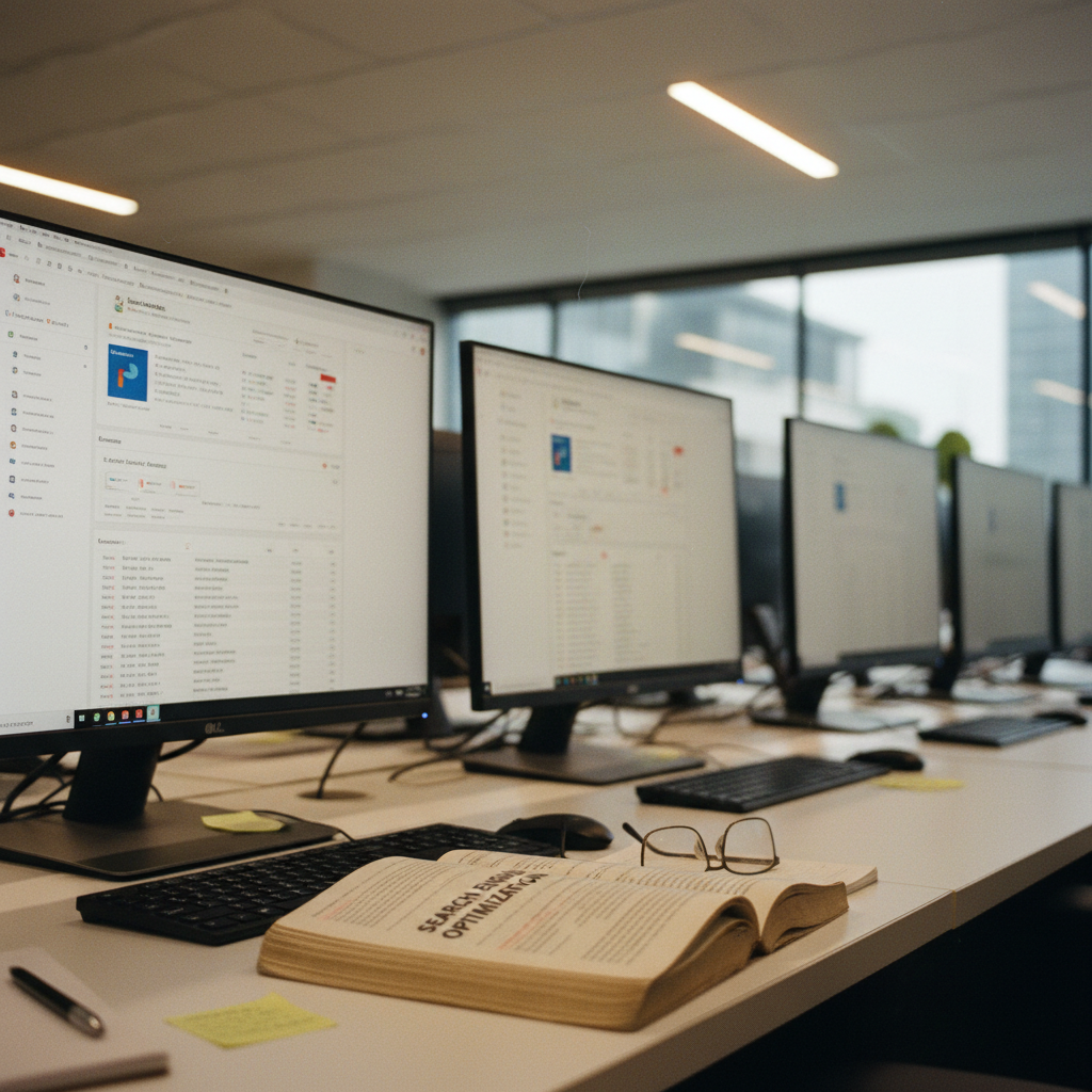 A classroom setting at a digital education institute with students focused on their individual workstations.